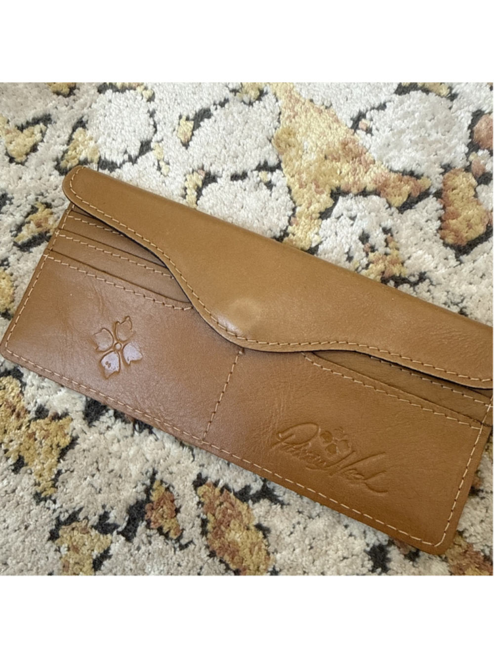PATRICIA NASH Valentia Smooth Leather Wallet Card Holder Insert Tan